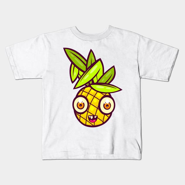 Pineapple Kid Kids T-Shirt by ArtisticDyslexia